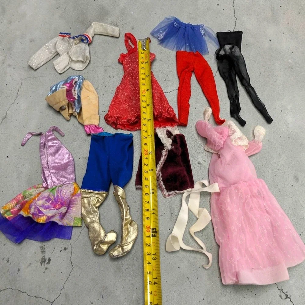 VTG 1970s 1980s Barbie Mattel Doll Clothes Lot Outfits Dresses Tights Mix